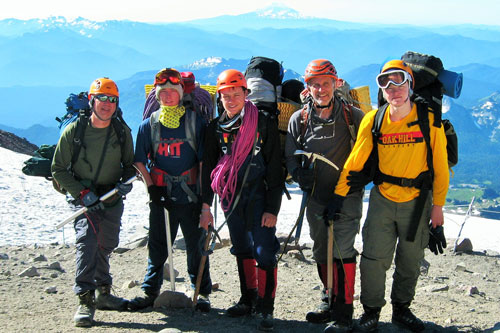 Five Eagle Scouts on top of Mount Rainer